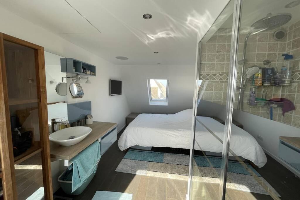 Duplex Avec Jacuzzi Vue Imprenable Sur La Baie De Wissant Apartment Exterior foto