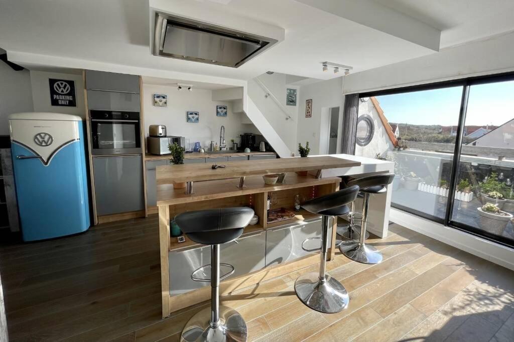 Duplex Avec Jacuzzi Vue Imprenable Sur La Baie De Wissant Apartment Exterior foto