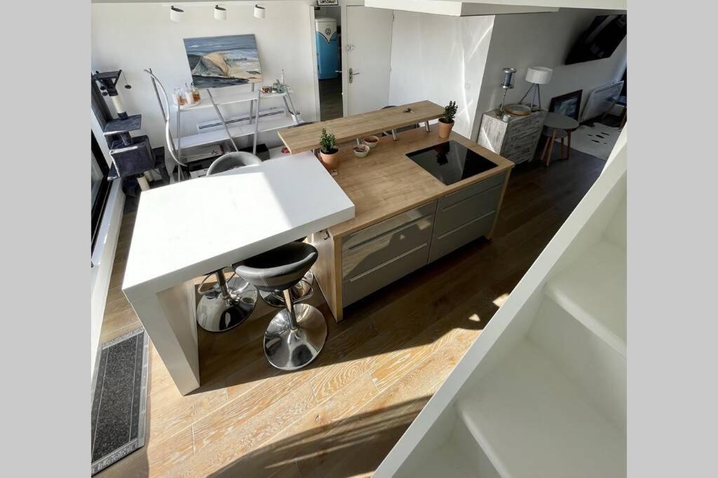 Duplex Avec Jacuzzi Vue Imprenable Sur La Baie De Wissant Apartment Exterior foto