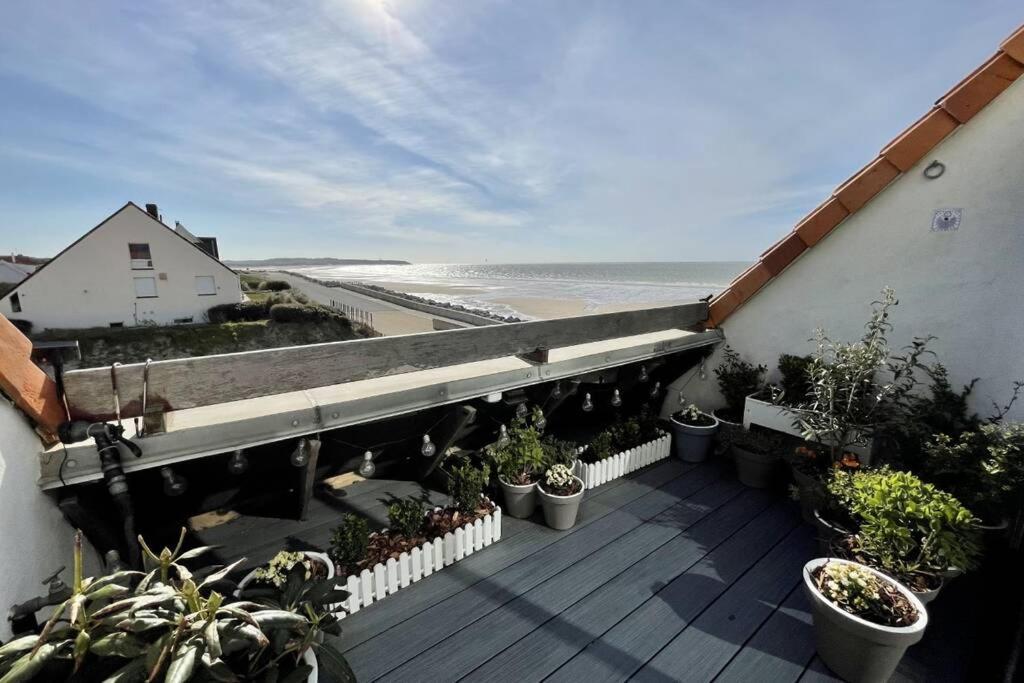 Duplex Avec Jacuzzi Vue Imprenable Sur La Baie De Wissant Apartment Exterior foto